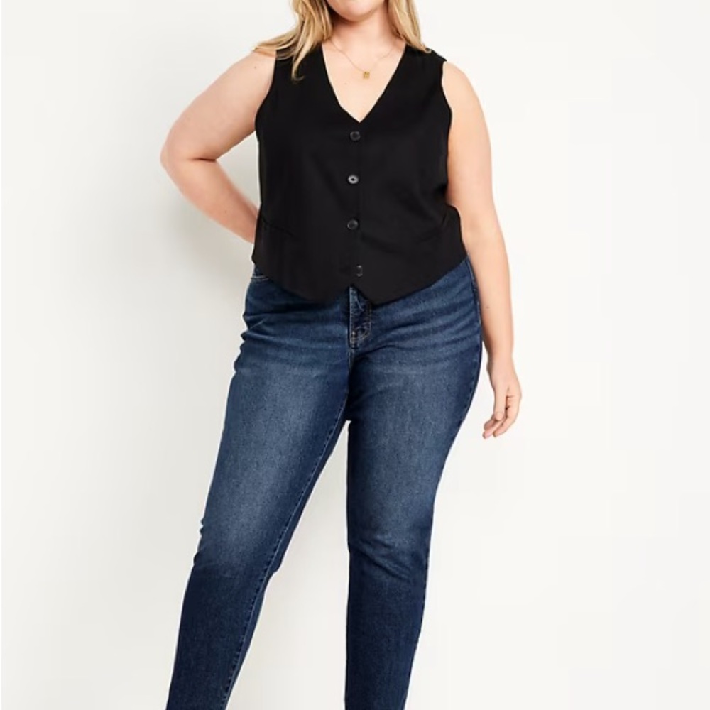 High-Waisted Button-Fly OG Straight Ankle Jeans